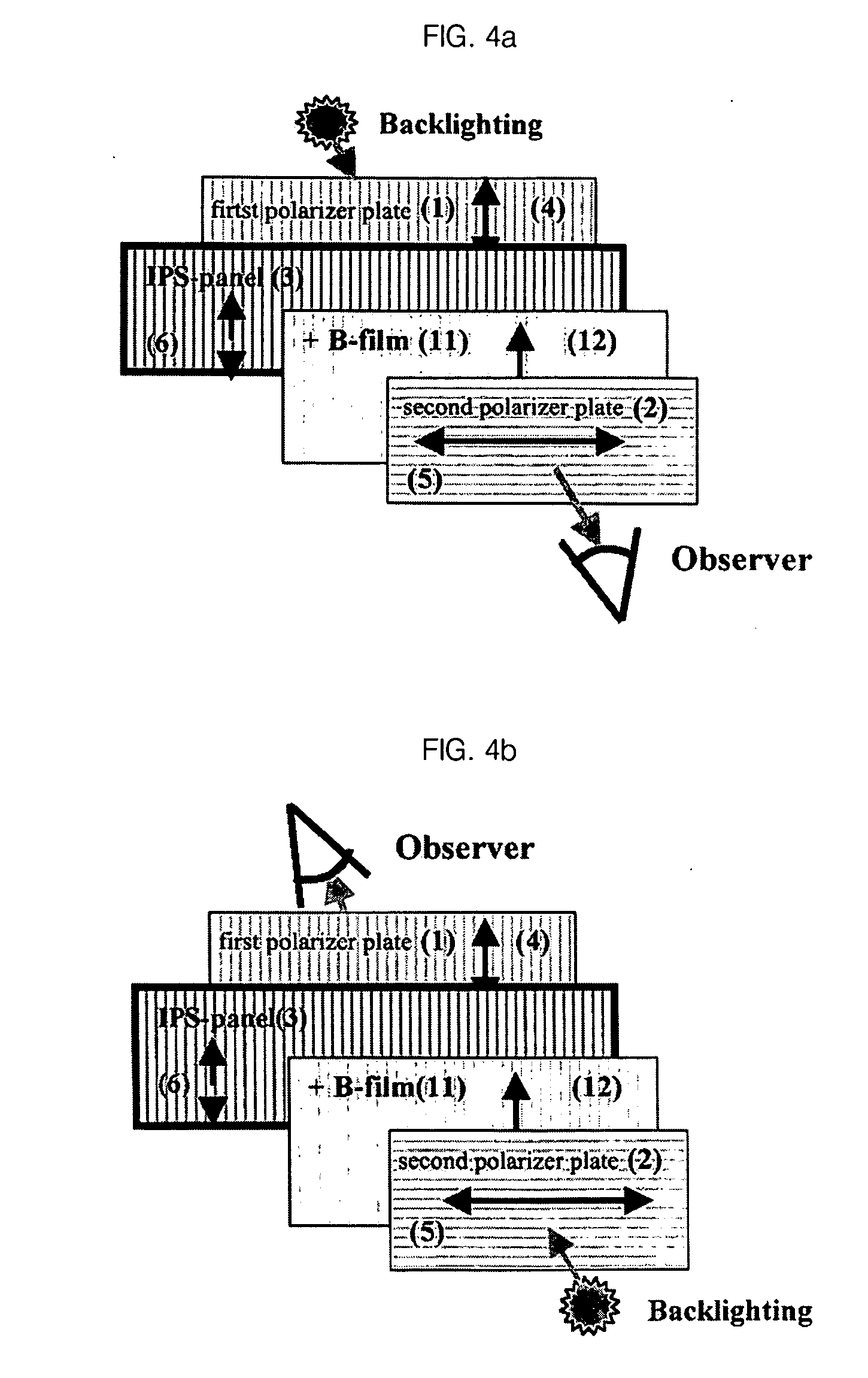 In-plane switching liquid crystal display comprising compensation film for angular field of view using positive biaxial retardation film