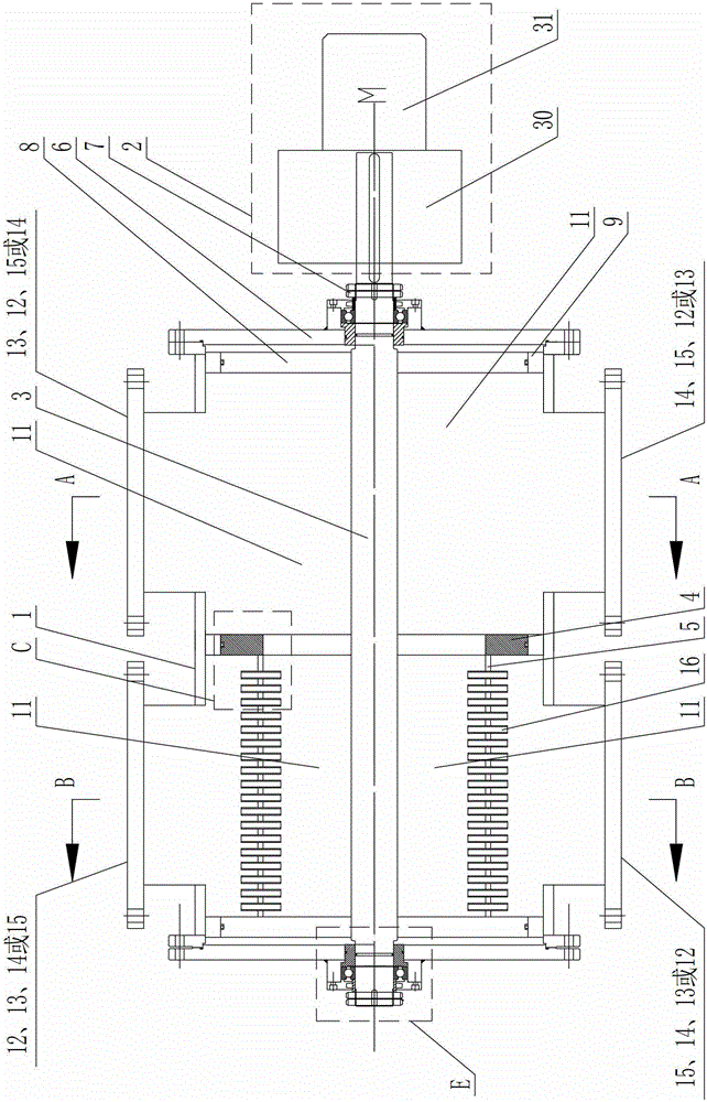 Rotating drum type block prevention device for sewage or surface water source heat pump system