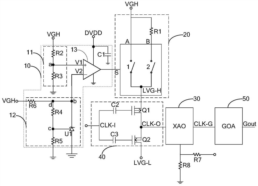 A level processing circuit, a gate drive circuit, and a display device