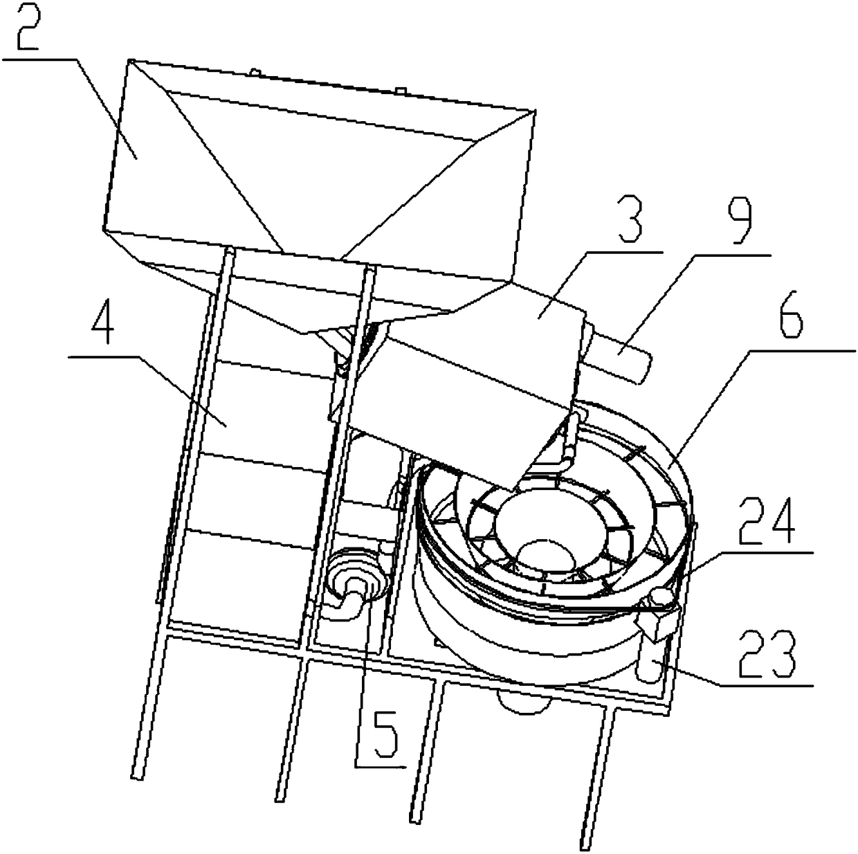 A cleaning and sorting machine