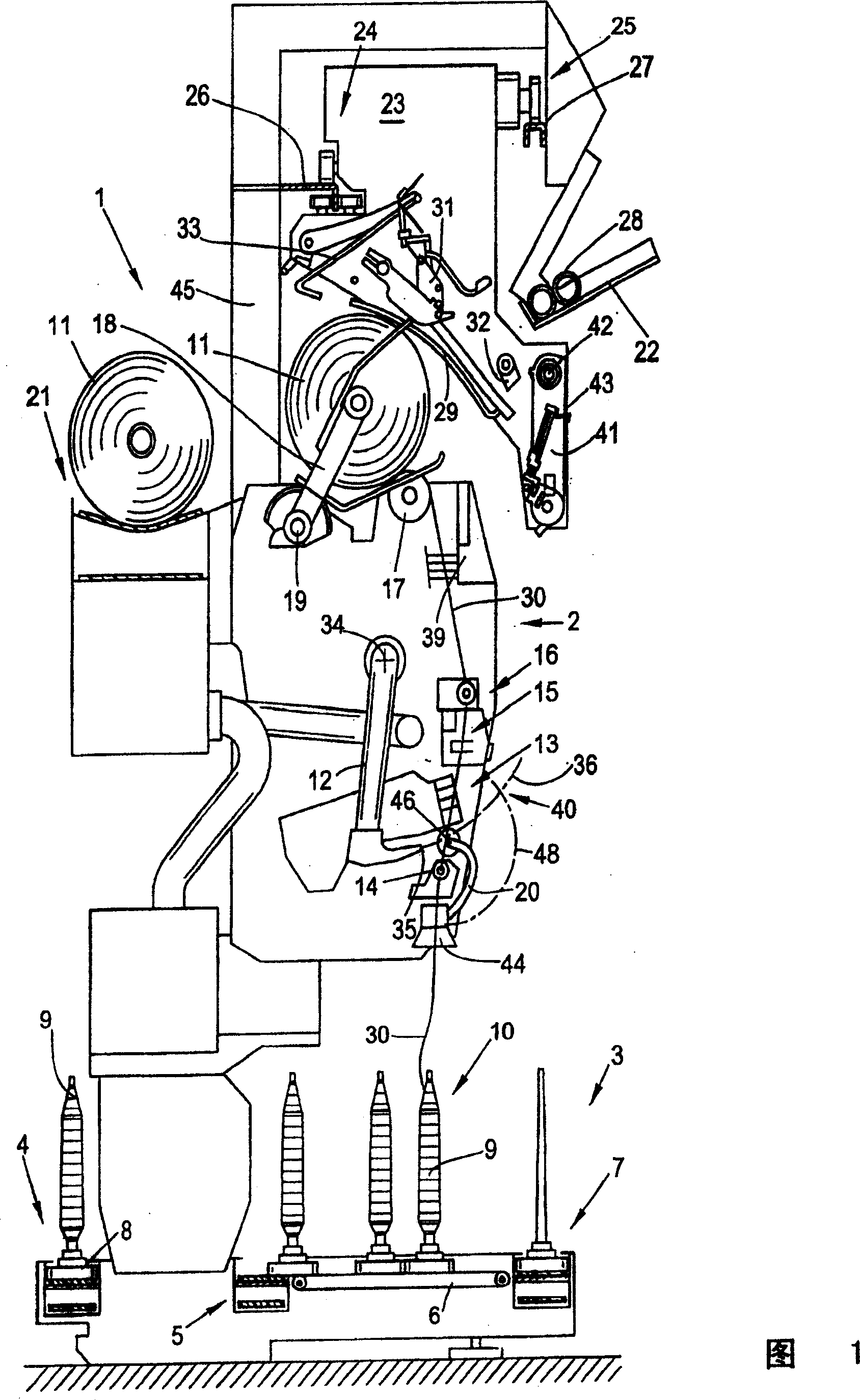 Method and device for starting working position of apparatus for manufacturing cross winding bobbins