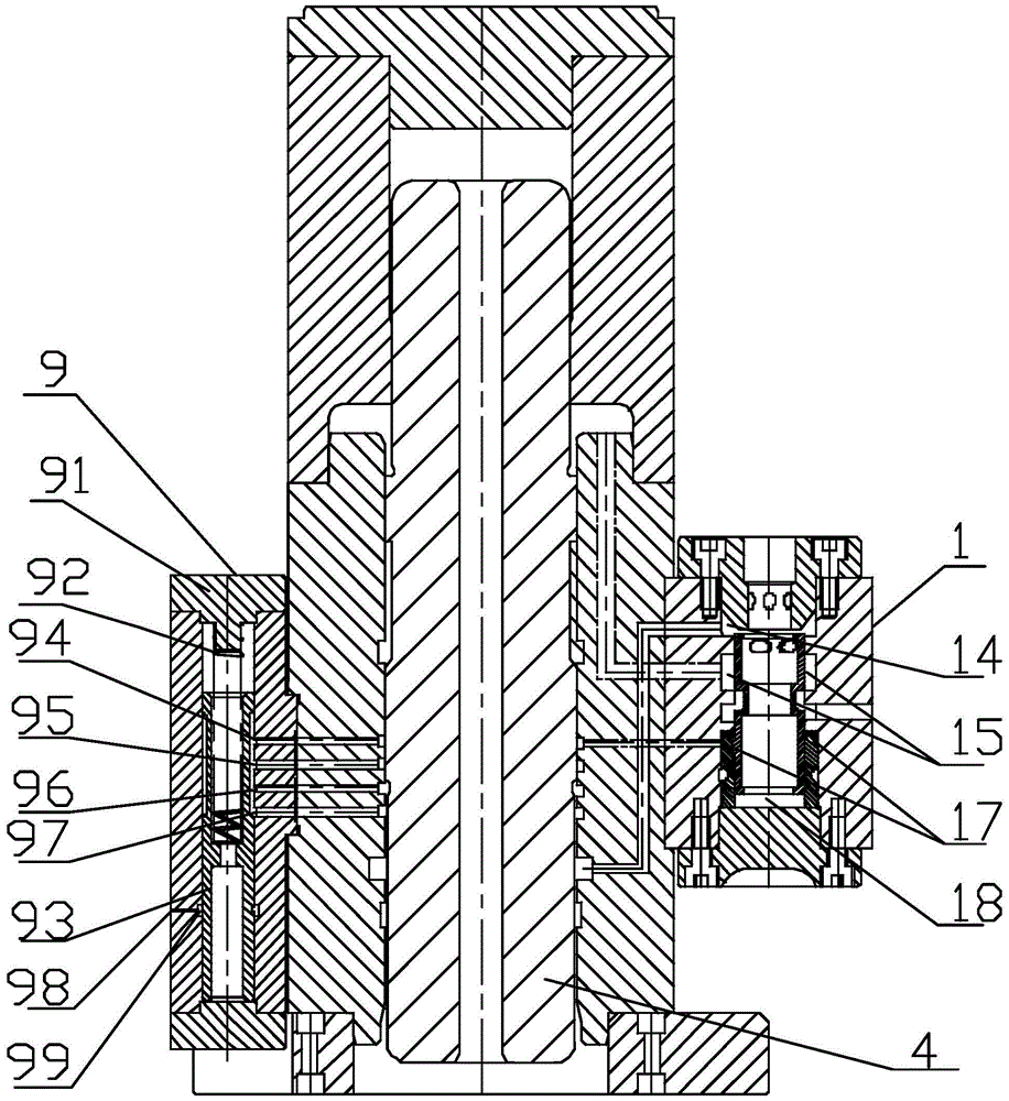 A hydraulic drilling rig impact hammer