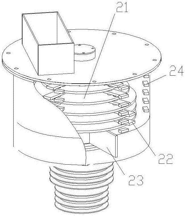Vertical garbage crushing and spinning device