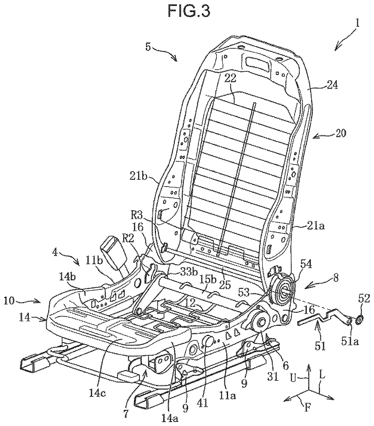 Vehicle seat structure