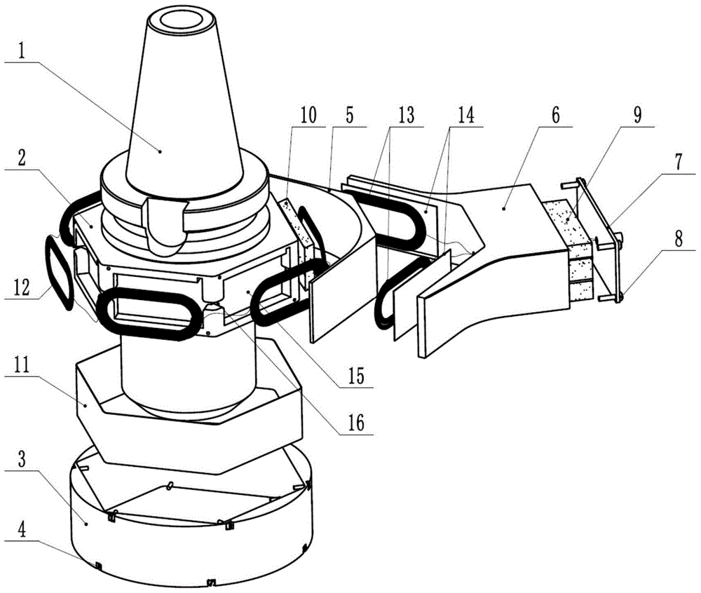 Non-contact power supply device for smart tool holder