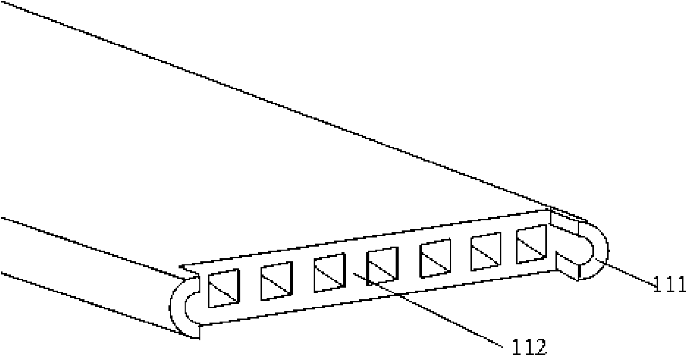 Flat-pipe heat exchanger structure and assembling table thereof