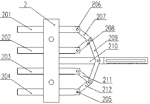 A bidirectional pressing device with multi-point pressing