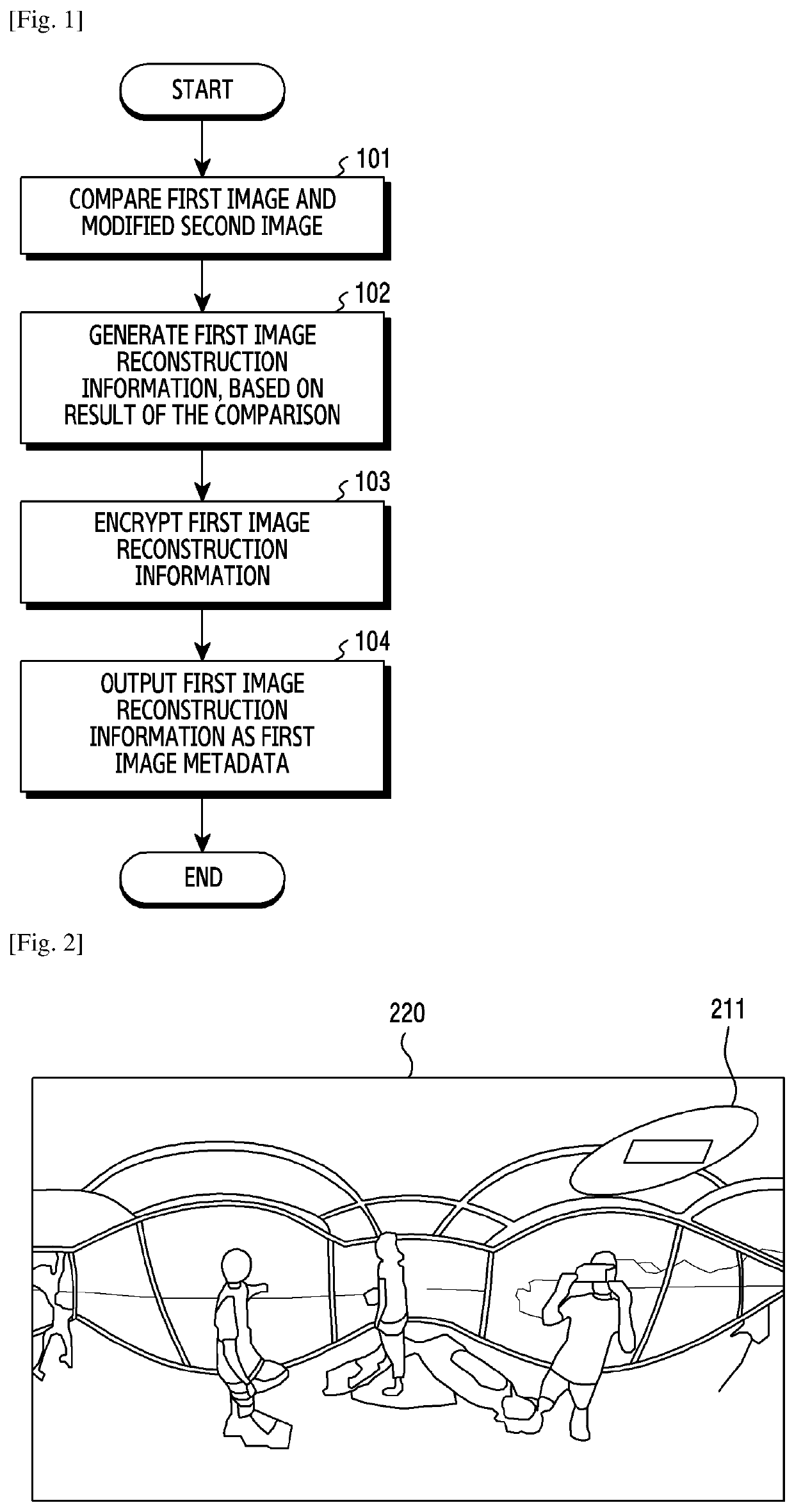 Method and apparatus for reconstruction of original images from modified images