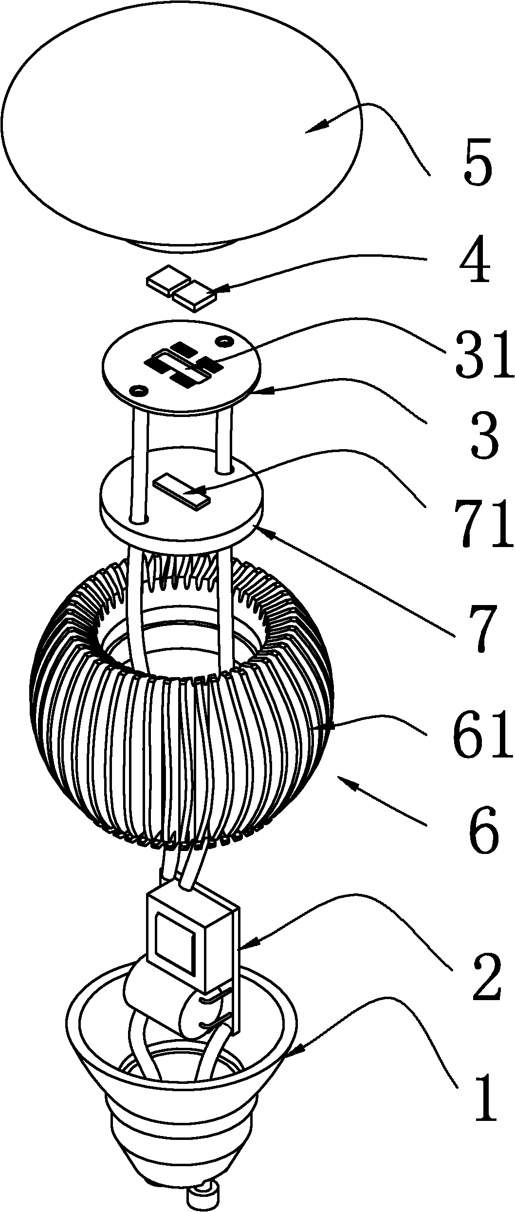 LED (Light-Emitting Diode) illuminating lamp