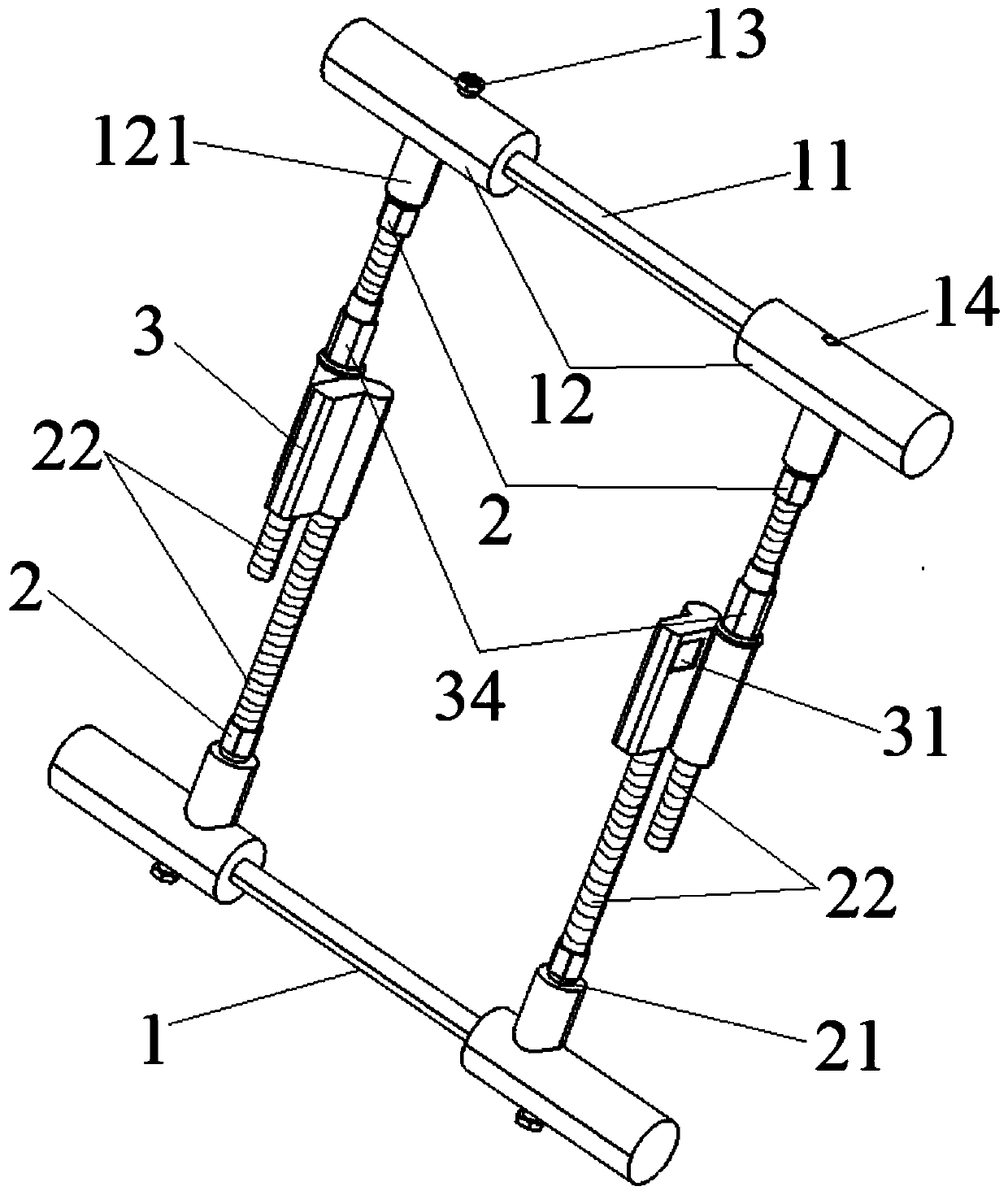 Bidirectional traction device of knee joint