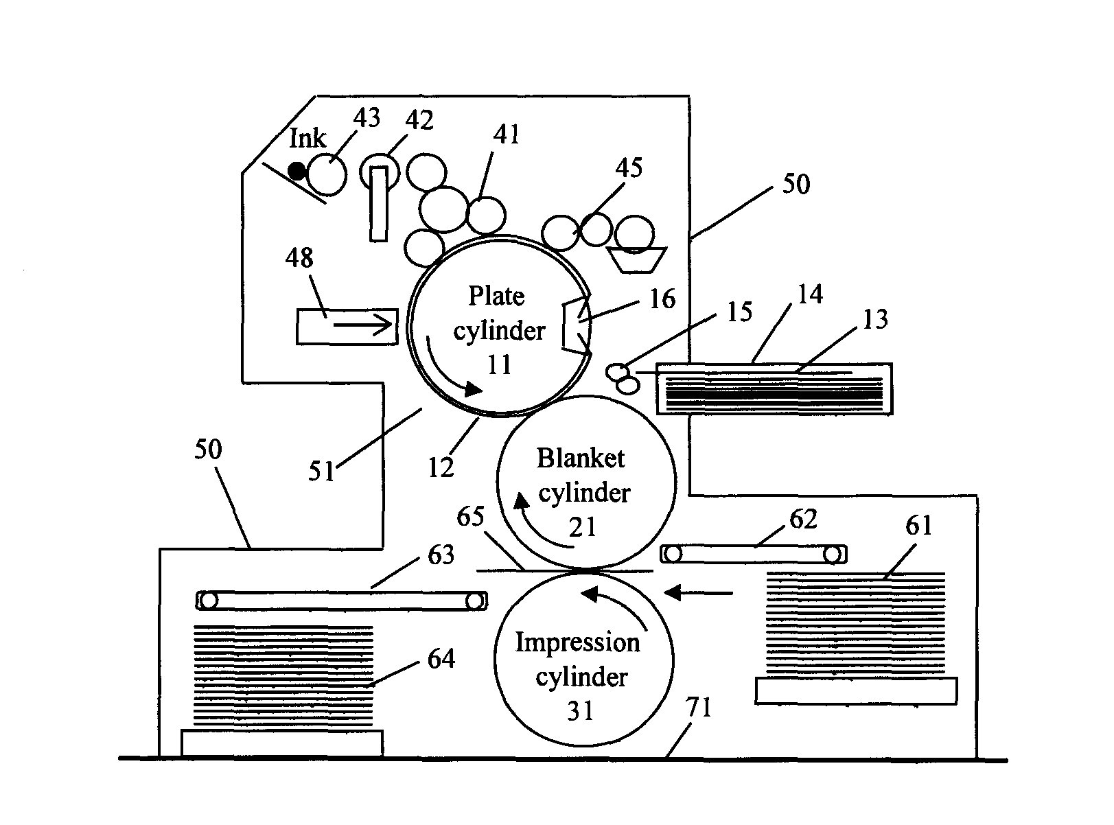 Lithographic printing press and method for on-press imaging laser sensitive lithographic plate