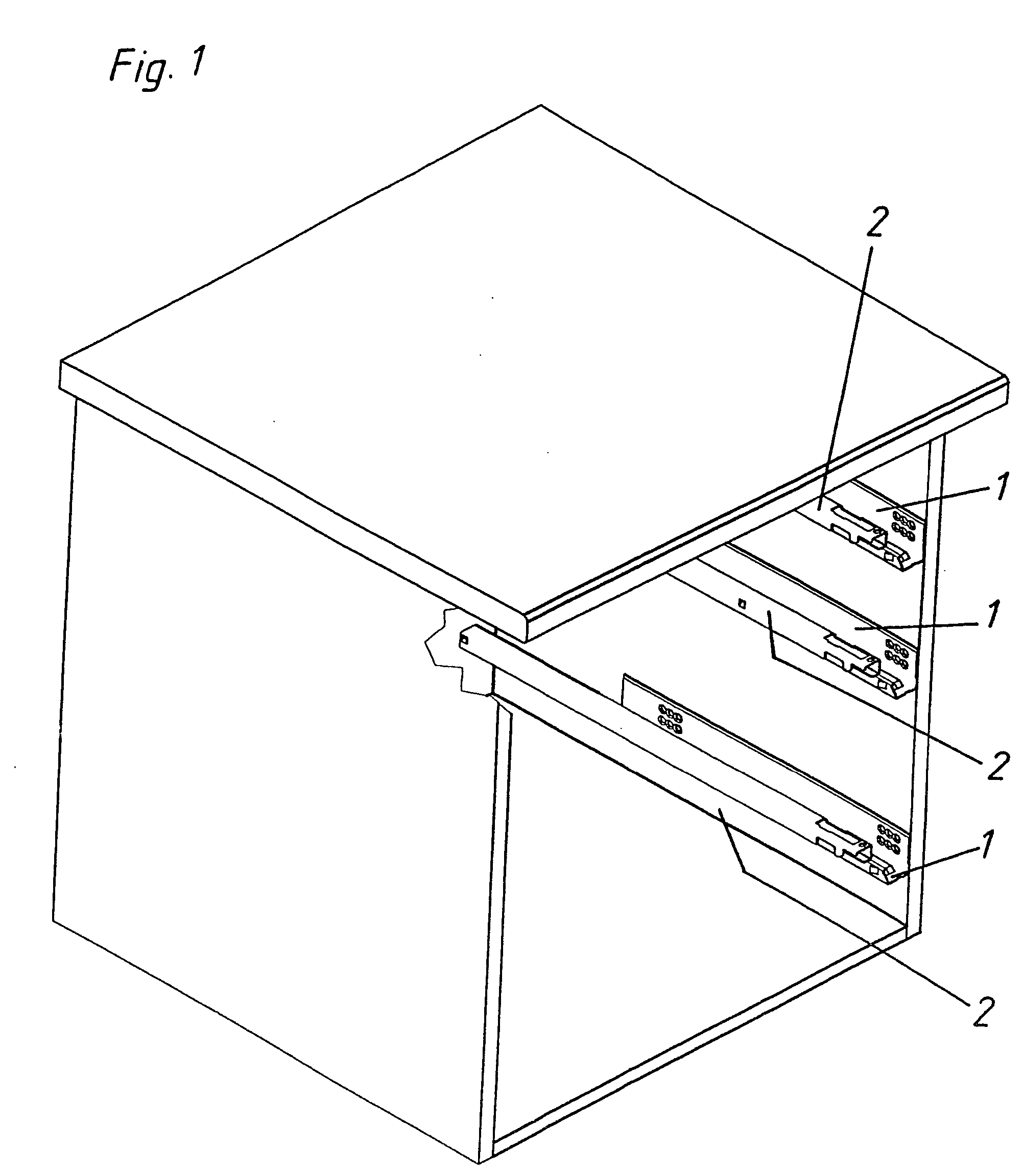 Pull out guide assembly for drawers