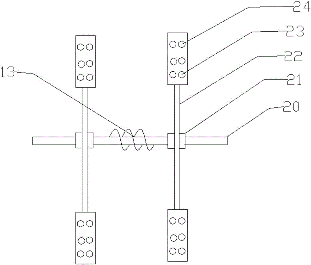 Self-washing type crossed worm wheel and worm chemical stirring device