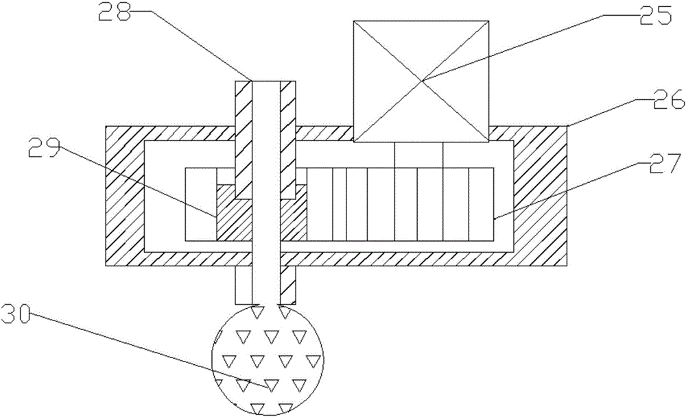 Self-washing type crossed worm wheel and worm chemical stirring device