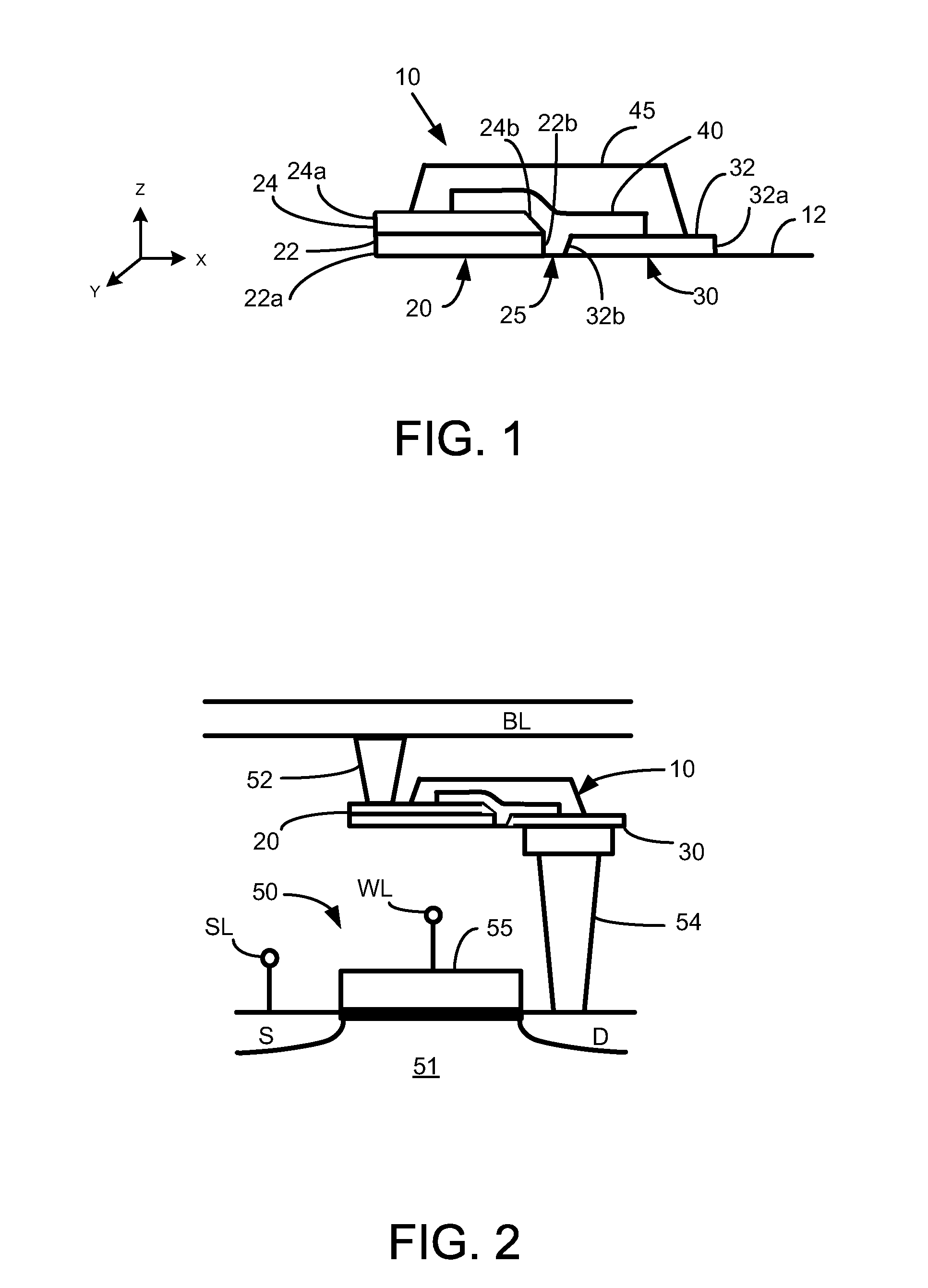 Short bridge phase change memory cells and method of making