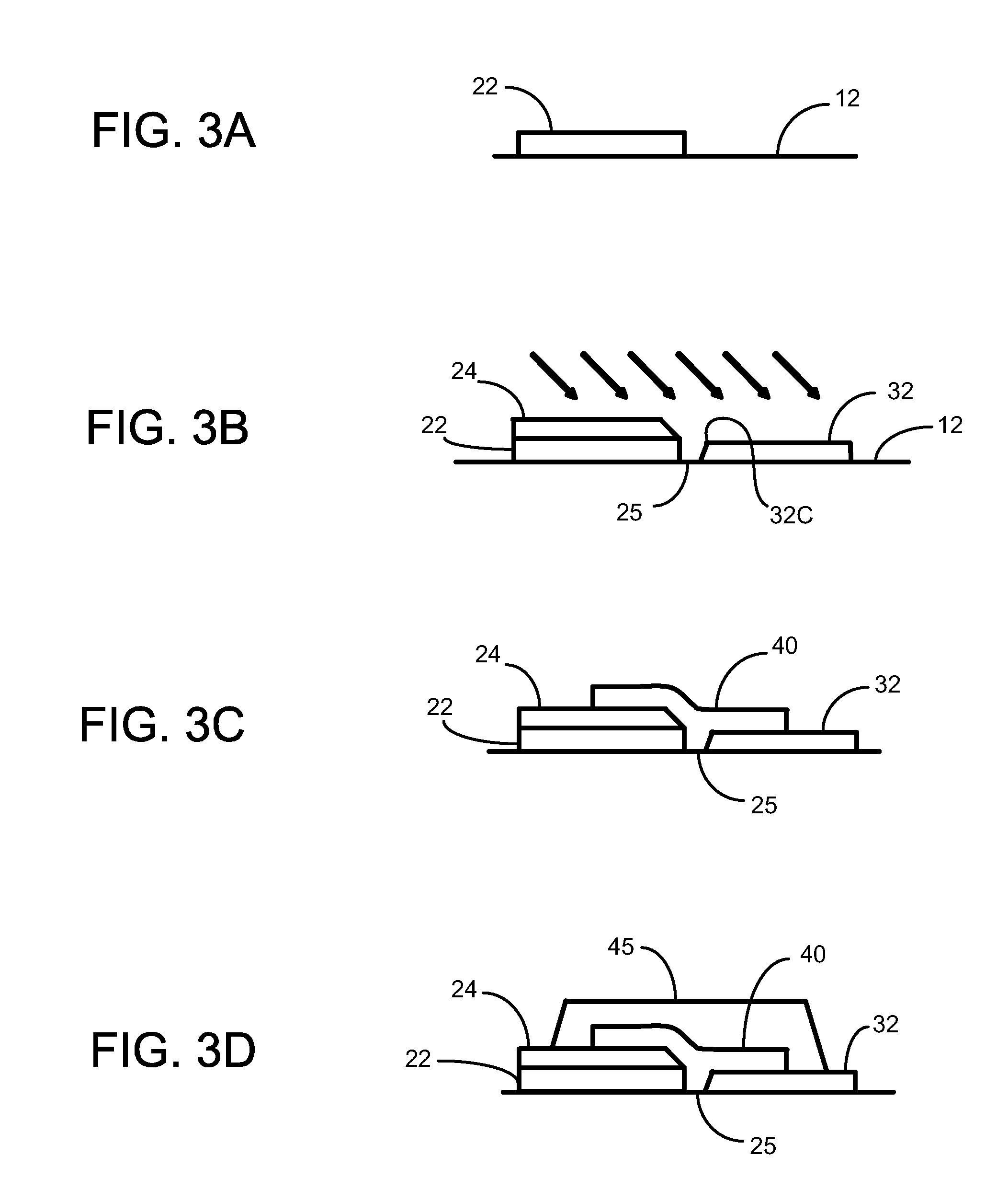 Short bridge phase change memory cells and method of making