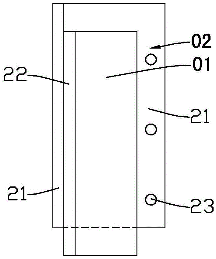 Stepping teeth type self-staggered internal corner template