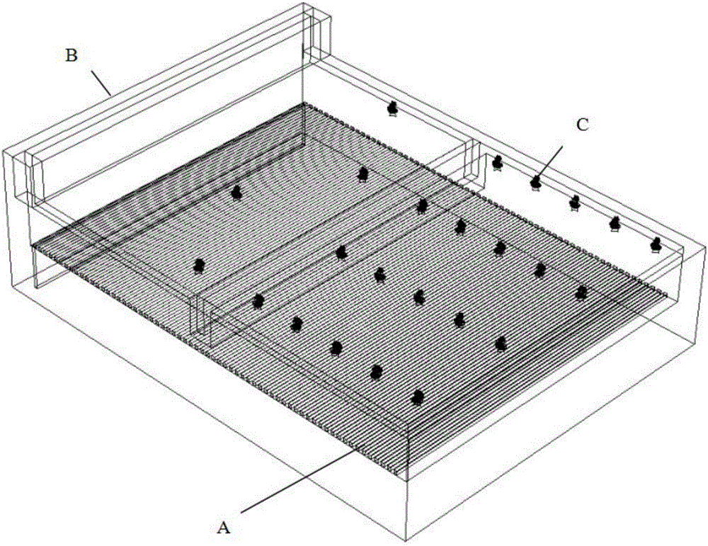 Simulation method of heat conducting fluid in heating furnace