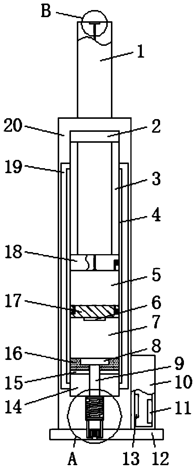 An overload self-locking device for gas spring