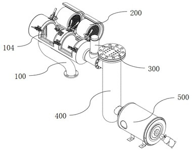 Filtering device for greenhouse gas emission