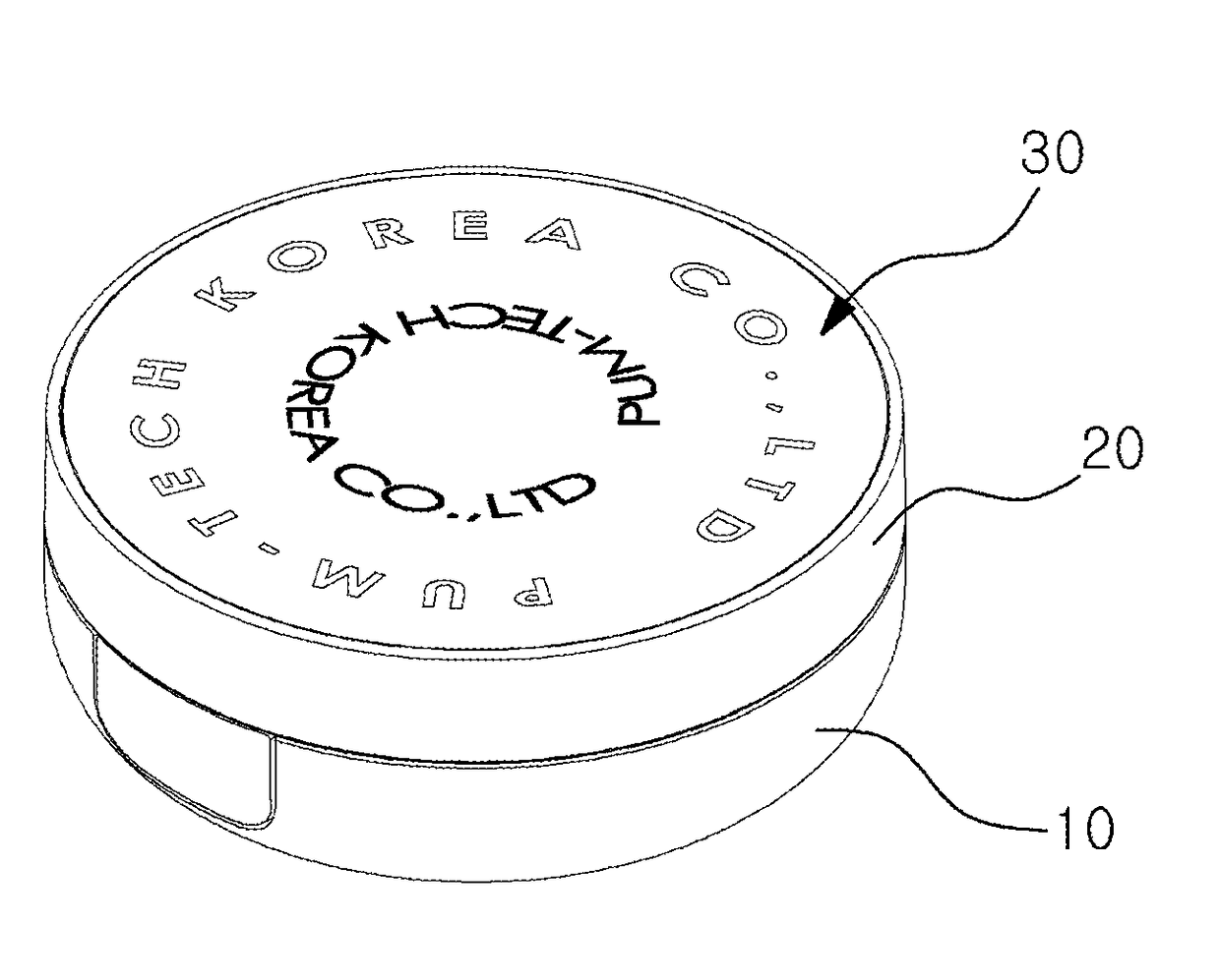 Decorative plate formed on lid of compact case, and method for producing same