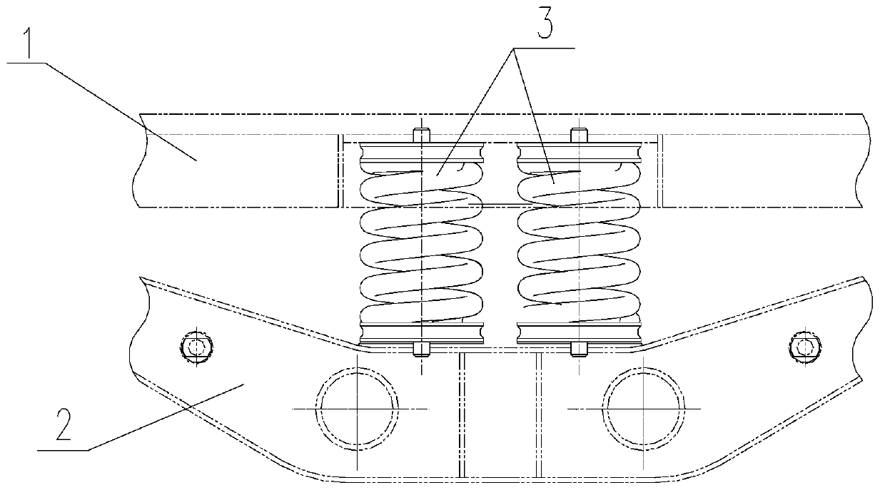 Secondary suspension device of railway vehicle bogie