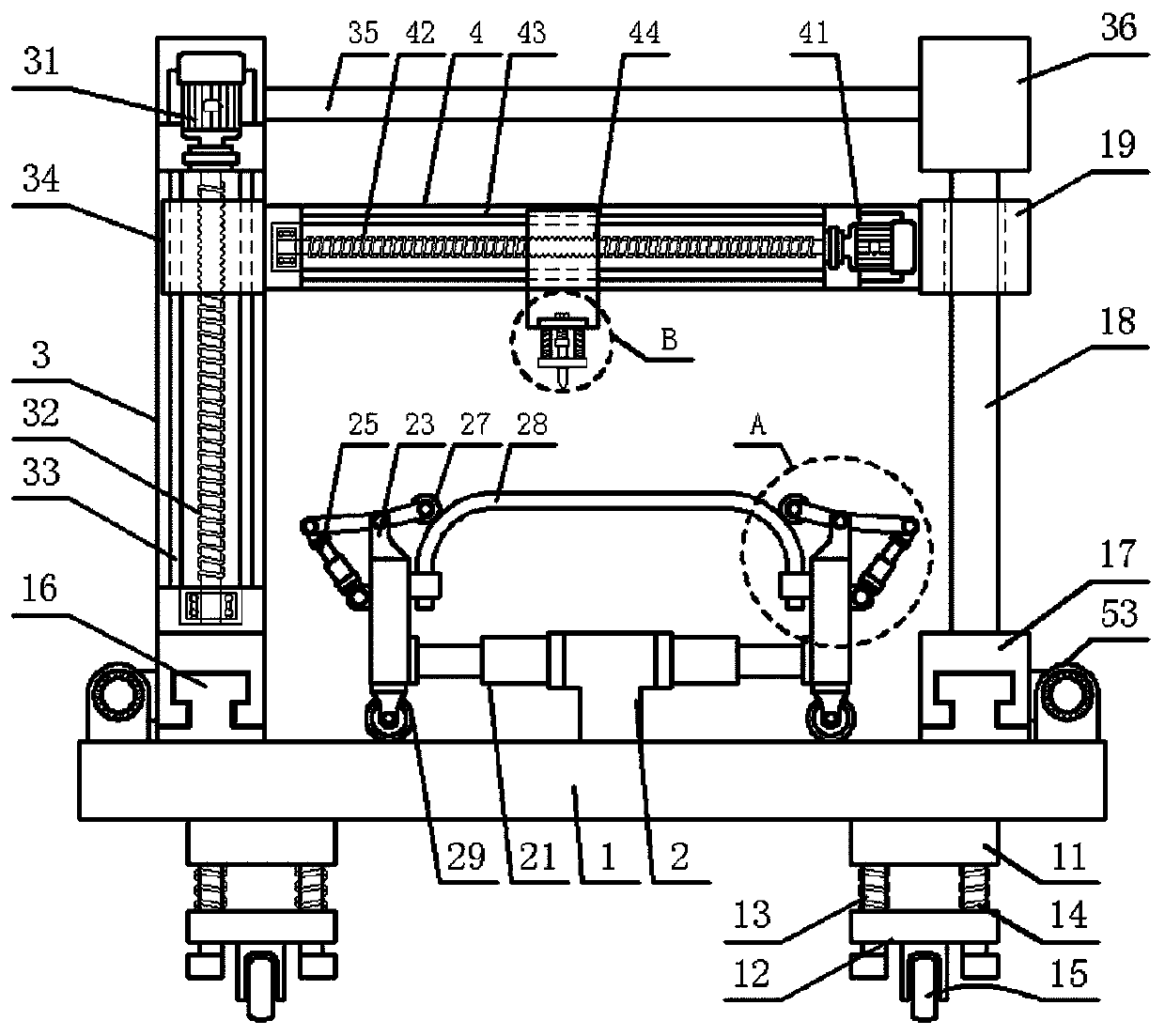 Intelligent tooling fixture for scribing carbon contact strip and operation method of tooling fixture