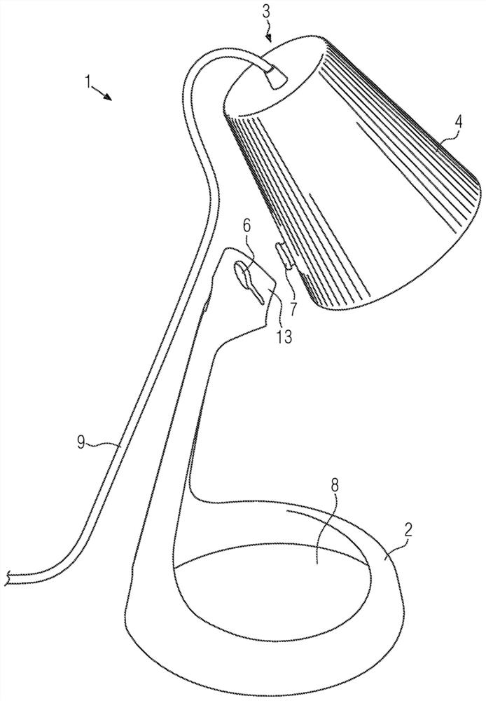 A lighting device with a lamp stand and a lighting unit