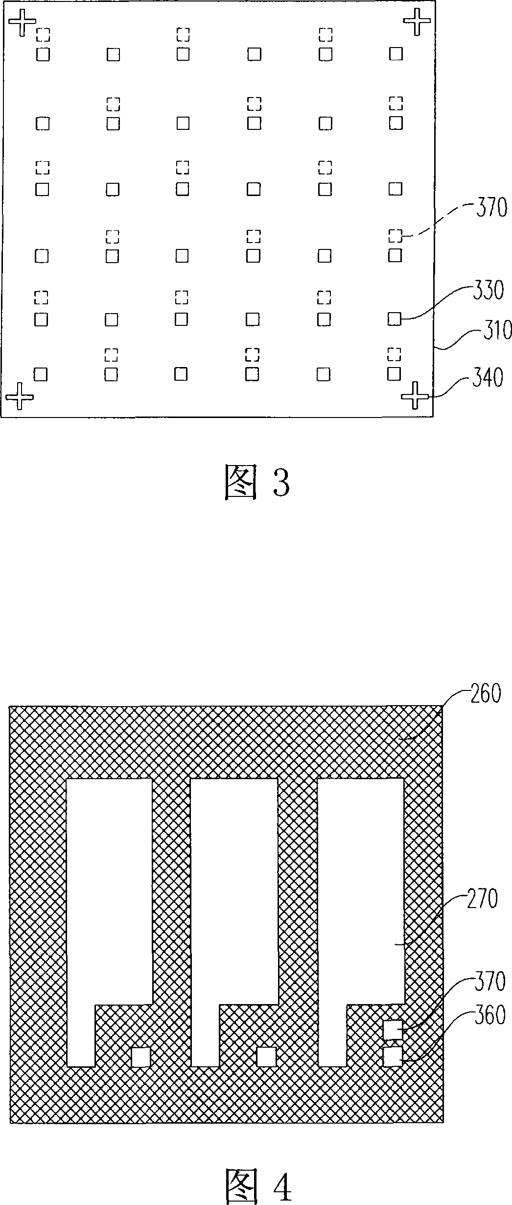 Liquid crystal display board and method for manufacturing facing direction substrates thereof
