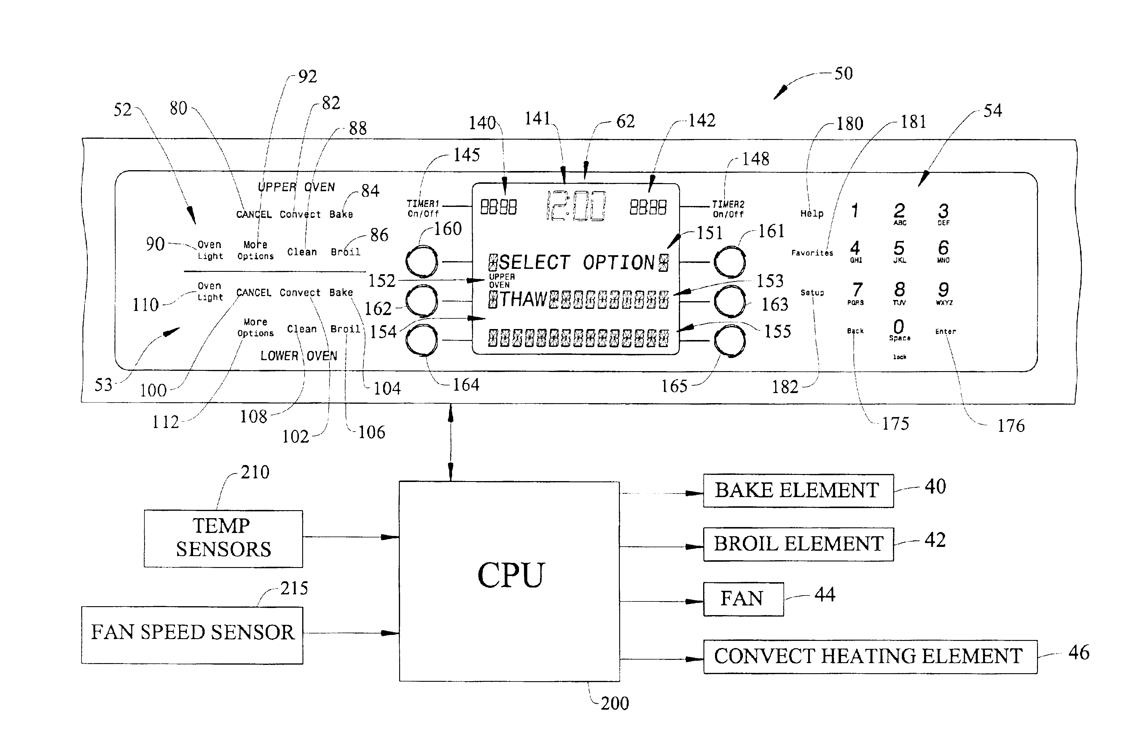 Thaw-server system for convection cooking appliance