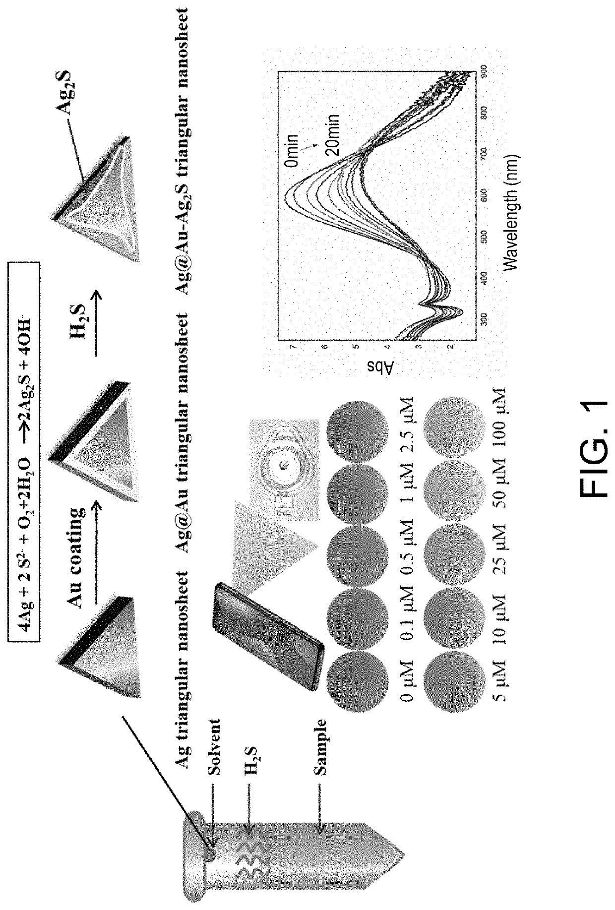 Method for determining hydrogen sulfide by headspace single-drop liquid phase microextraction and intelligent device colorimetry