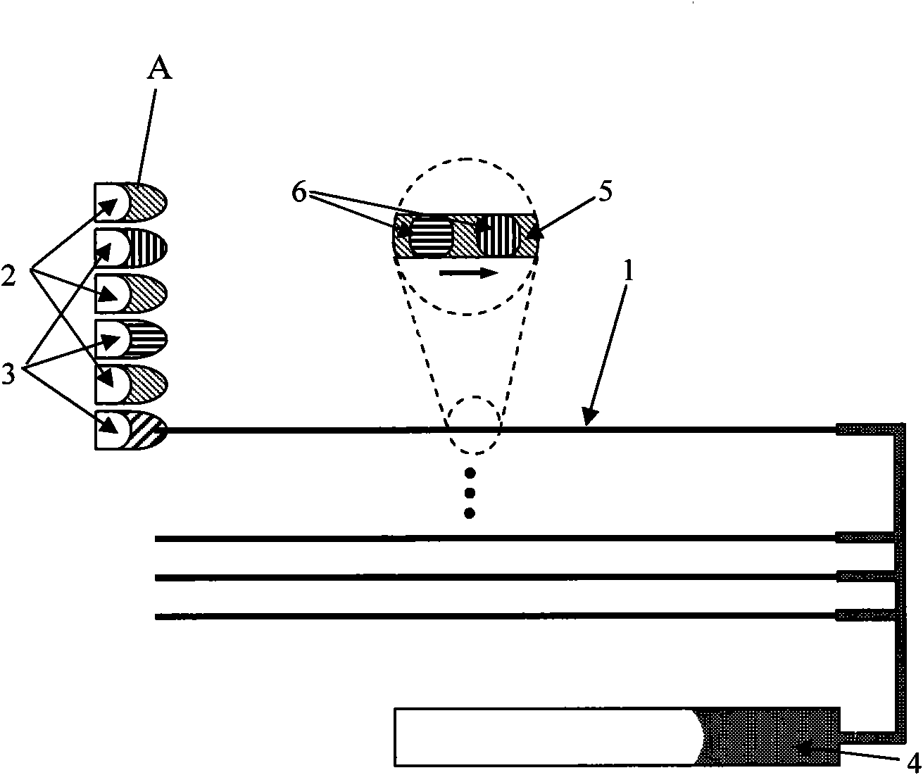Preparation method of capillary probe array used for analyzing biochips