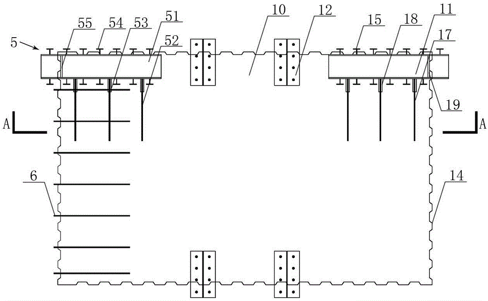 L-shaped rigid joint coupled wall with embedded joint beam section and construction method of L-shaped rigid joint coupled wall