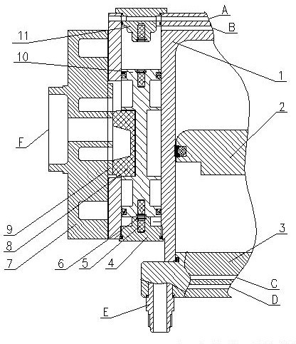 Pneumatic two-position four-way reversing valve
