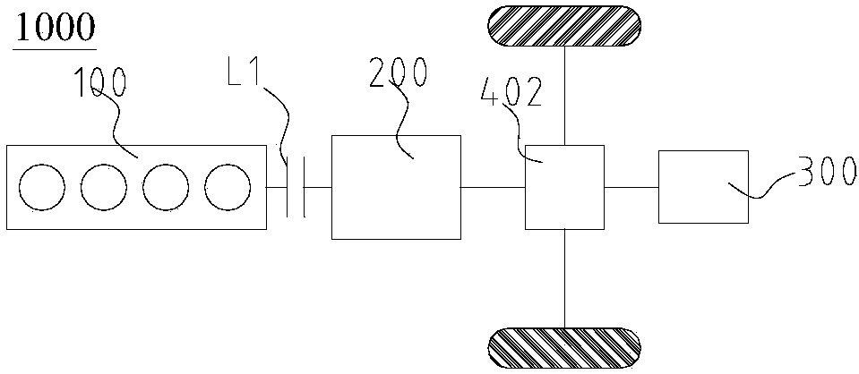 Power transmission system for vehicle and vehicle with same