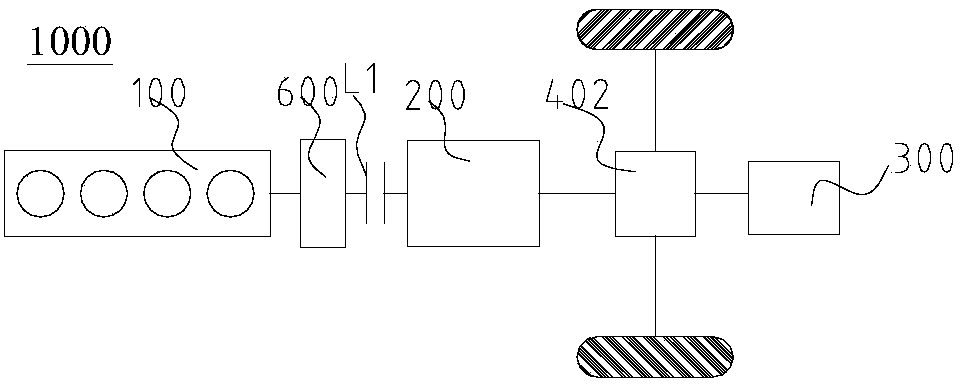 Power transmission system for vehicle and vehicle with same