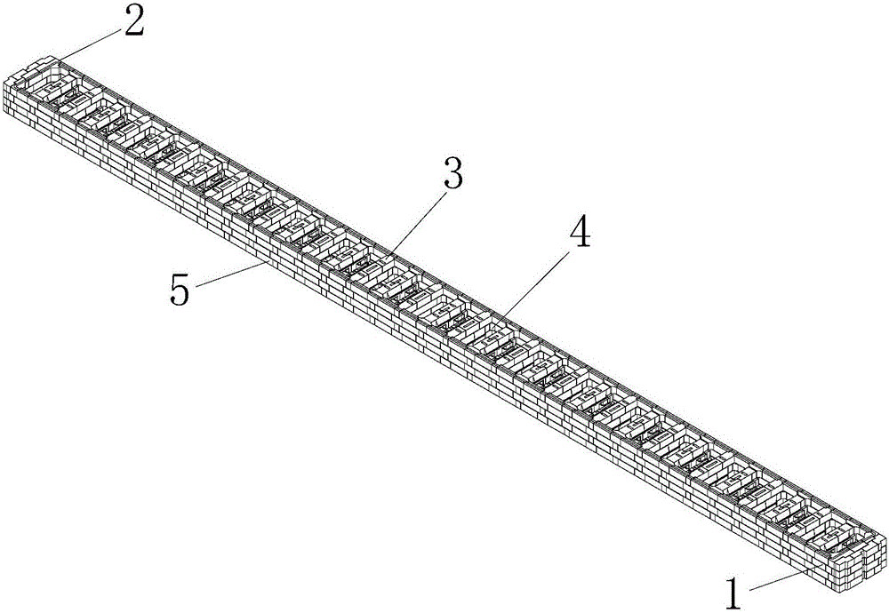 Coke oven refractory material matching board construction method