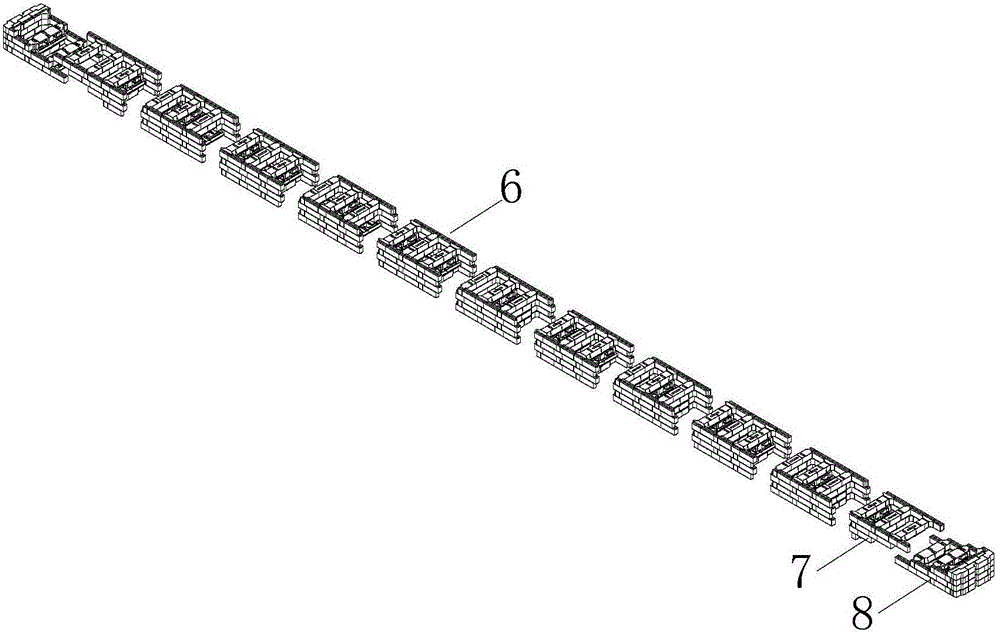 Coke oven refractory material matching board construction method