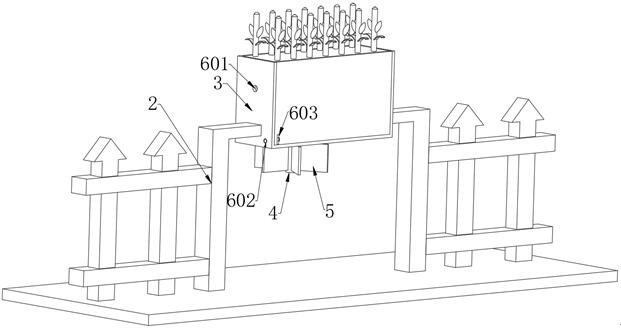 Intelligent flower bed guardrail