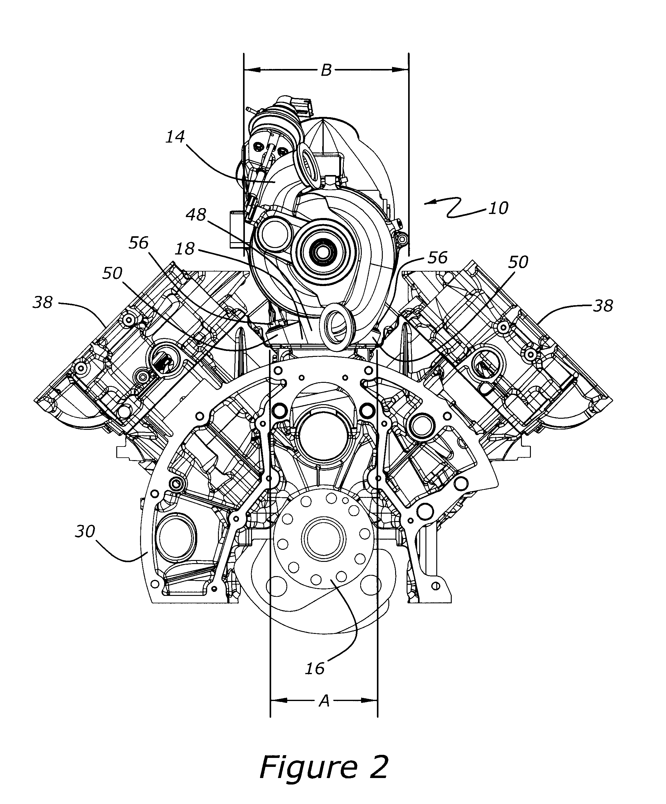 Turbocharger system for internal combustion engine with internal isolated turbocharger oil drainback passage