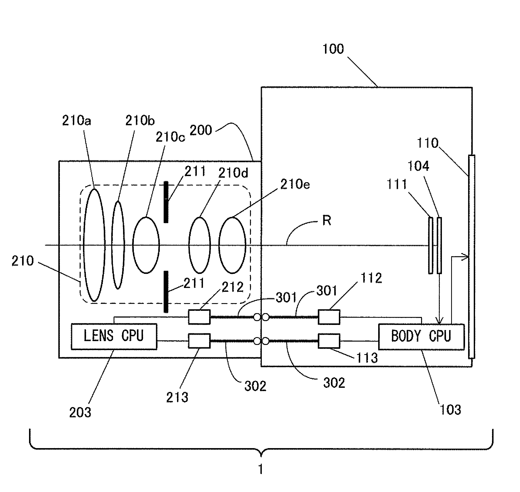 Interchangeable lens, camera body, and camera system