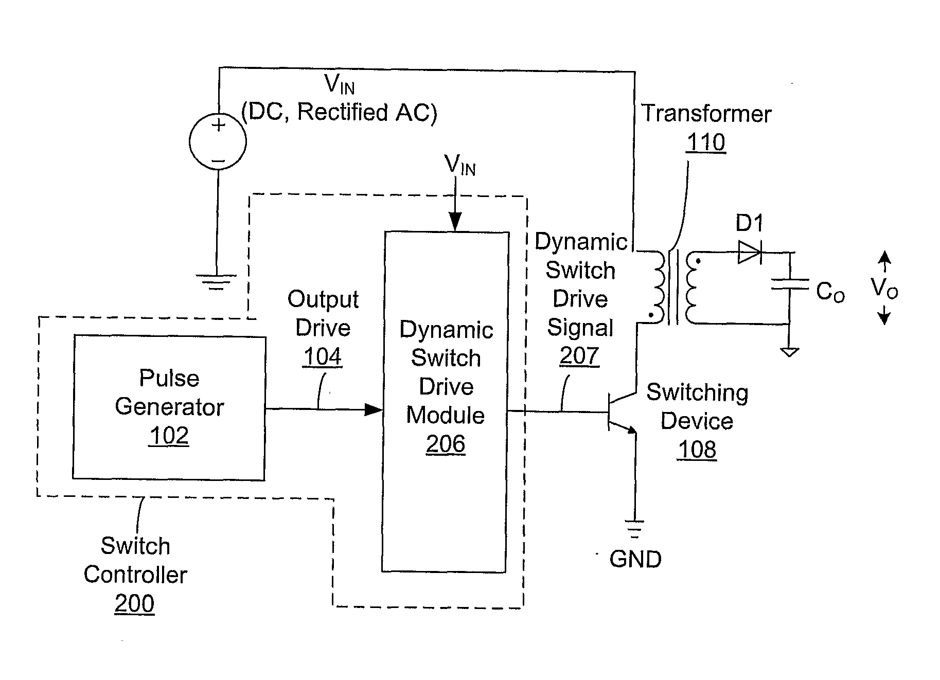 Dynamic Drive of Switching Transistor of Switching Power Converter