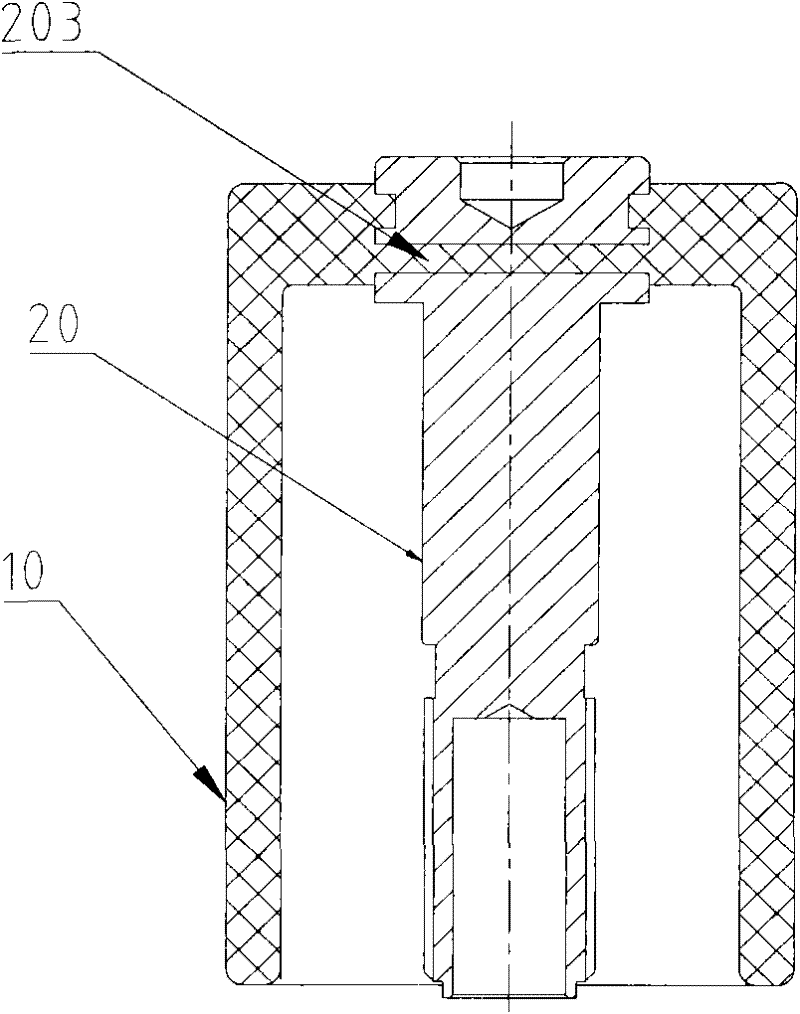 Connecting structure of steel magnet and mandrel screw rod