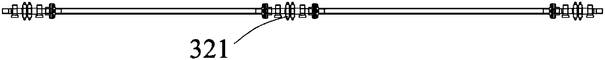 Multi-arm lifting synchronous shaft structure