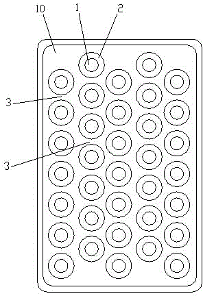 Collective packing blister tray