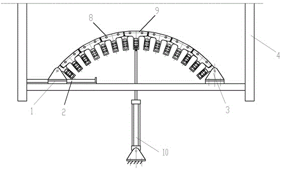 Two-way bending forming mechanism for glass tempering furnace