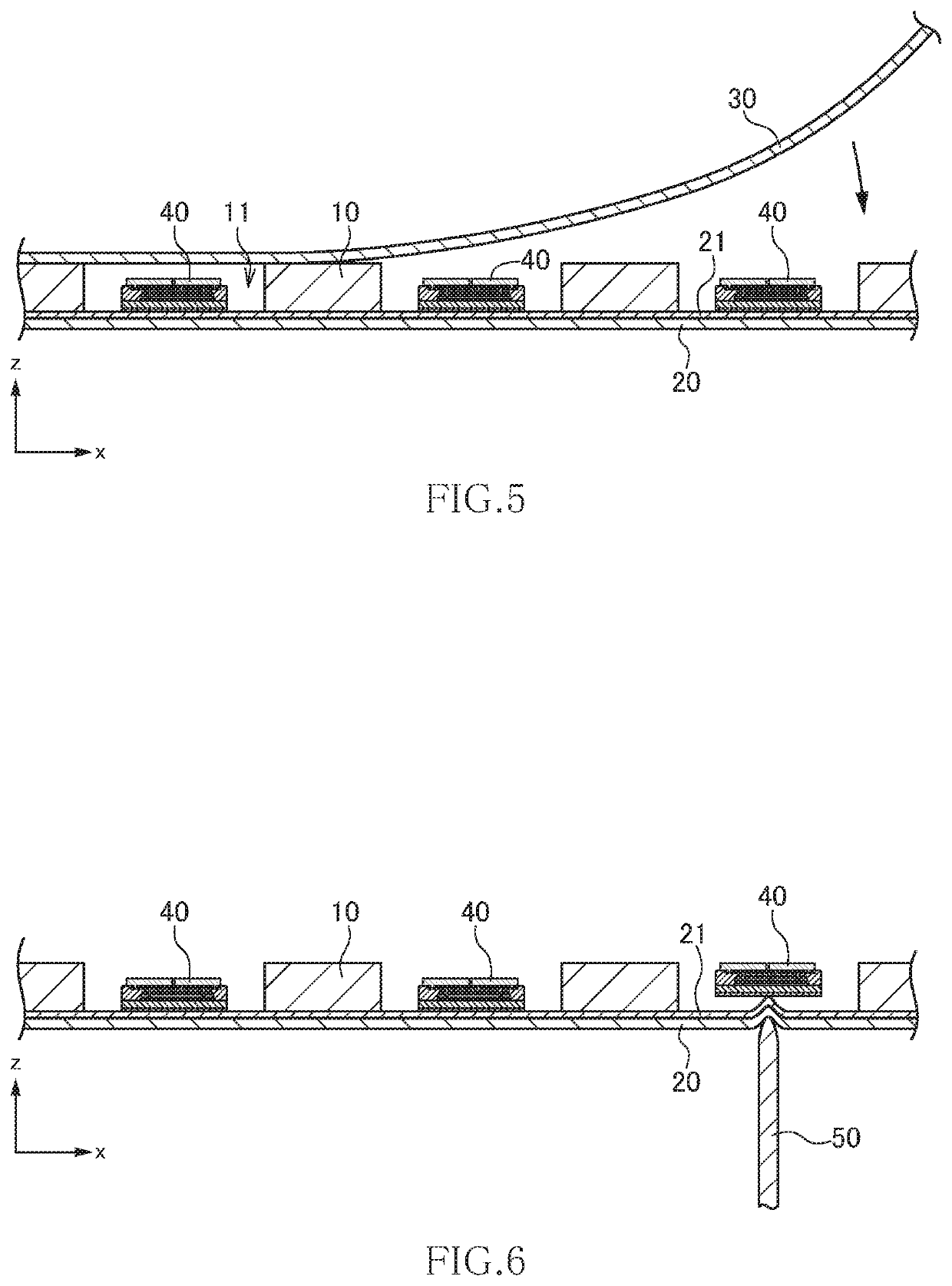 Electronic component housing package and electronic component housing method