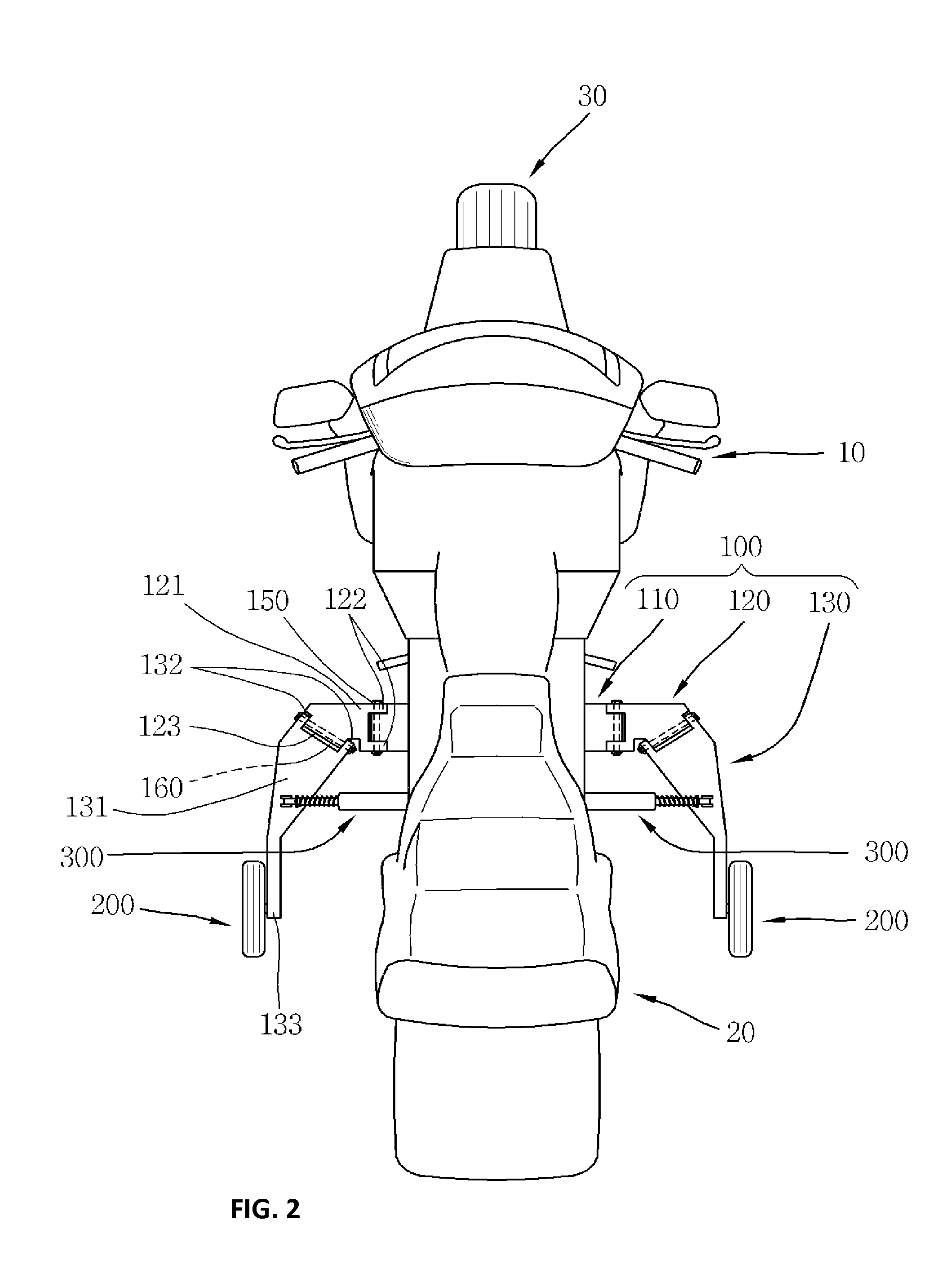 Safety apparatus for motorcycle