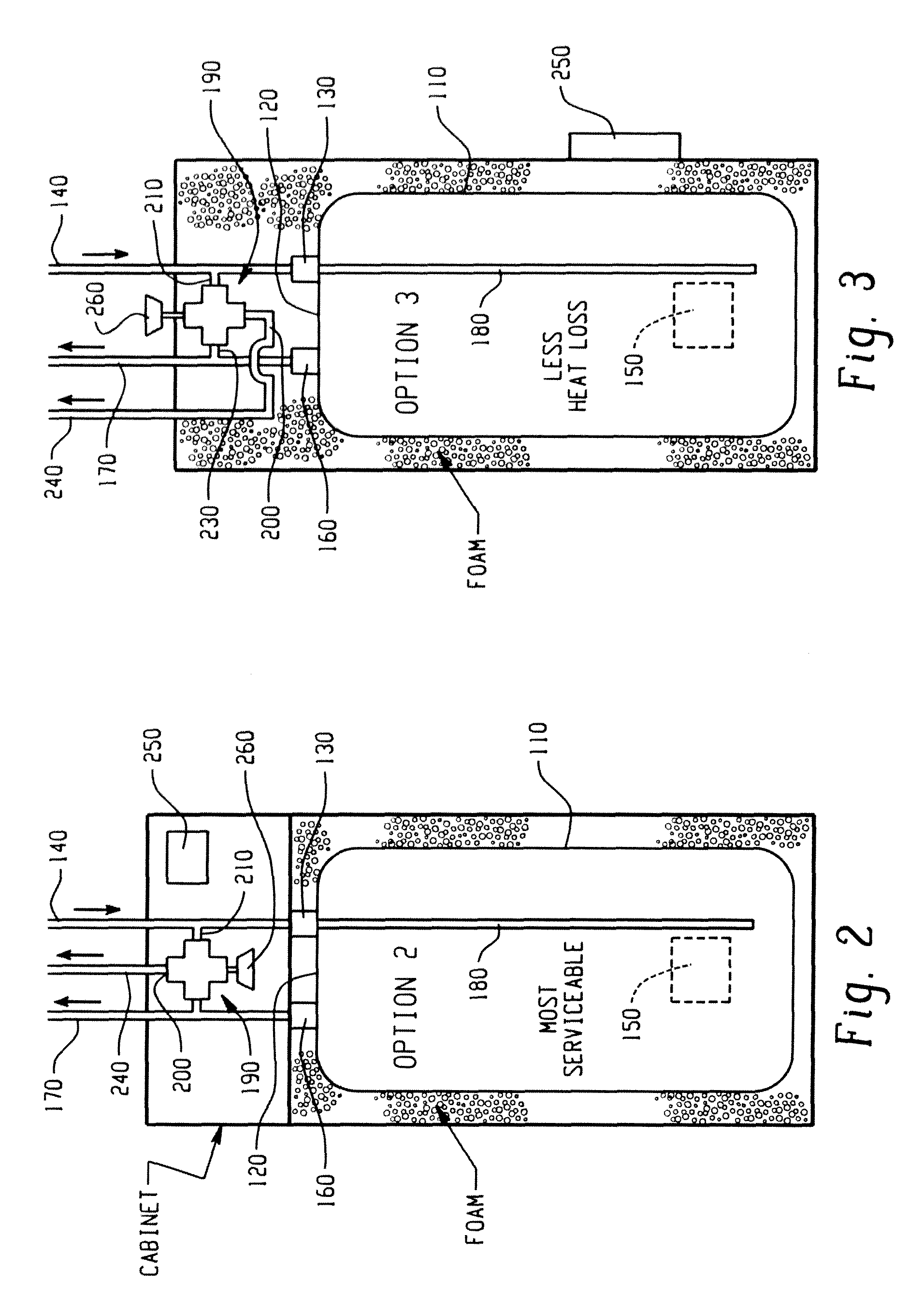 Water heater with integral thermal mixing valve assembly and method