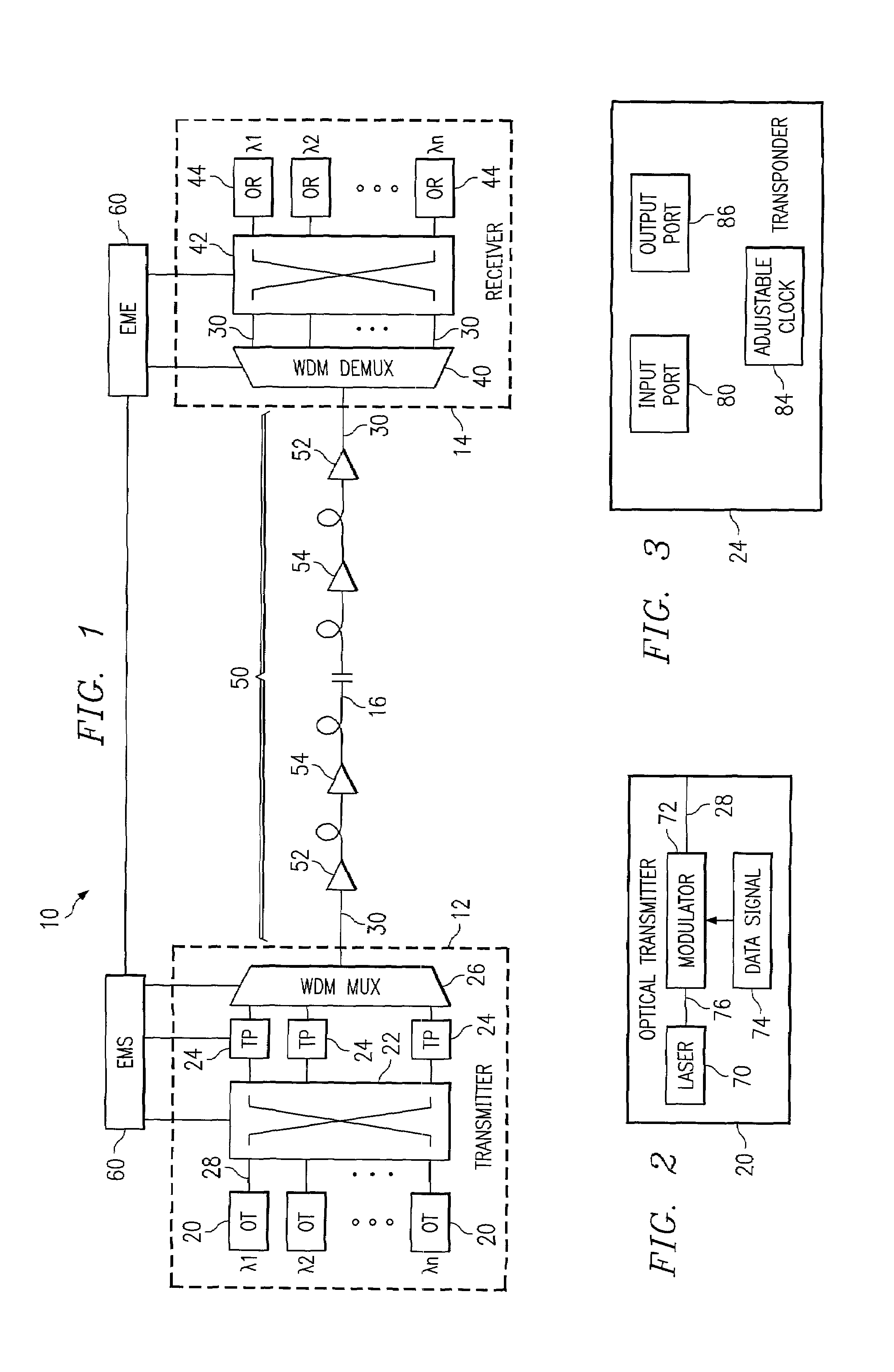 Tunable channel spacing for wavelength division multiplexing (WDM) transport system